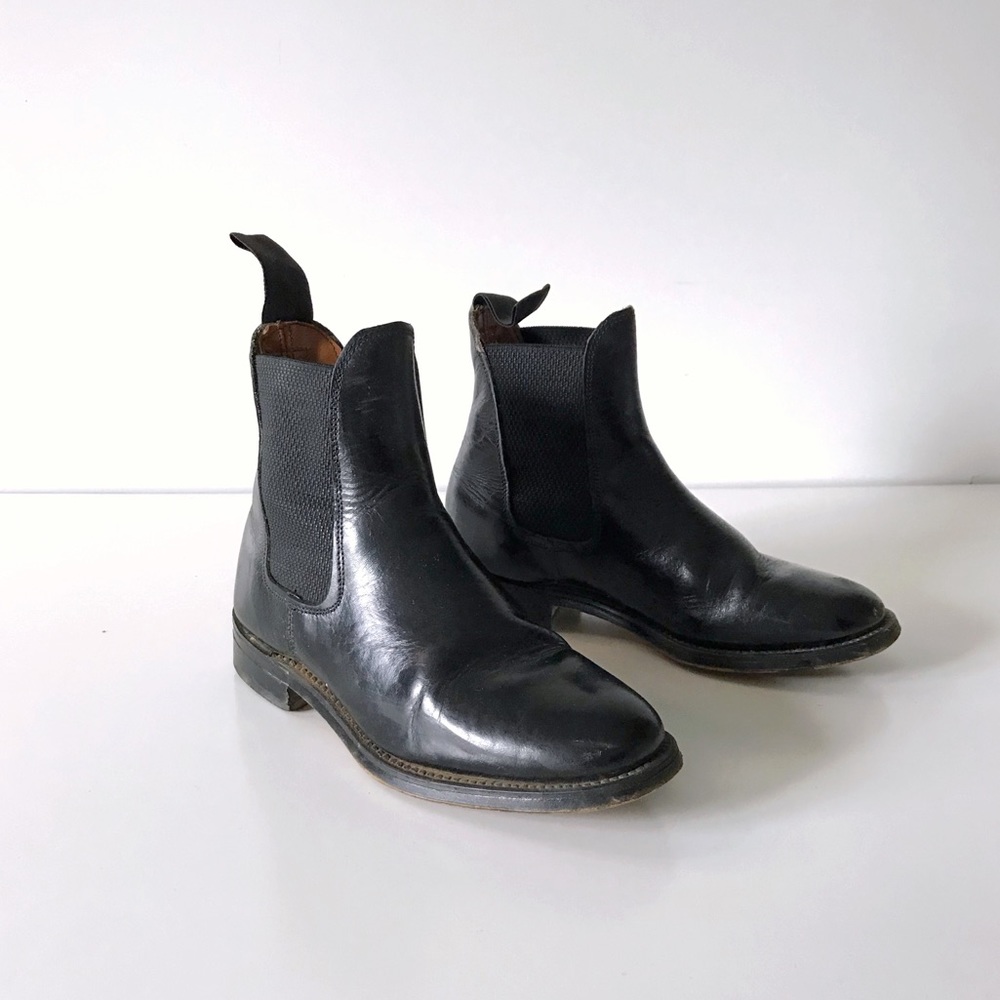 Kid's Windsor Black Leather Chelsea Boots